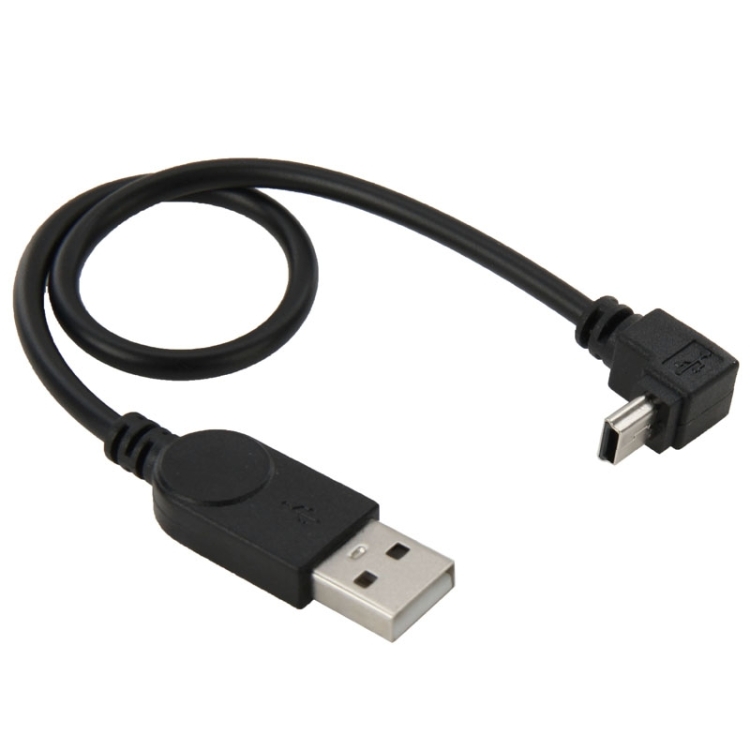 สายอะแดปเตอร์ USB 2.0 AM ตัวผู้เป็น Mini USB 90 องศา ความยาว 29 ซม.