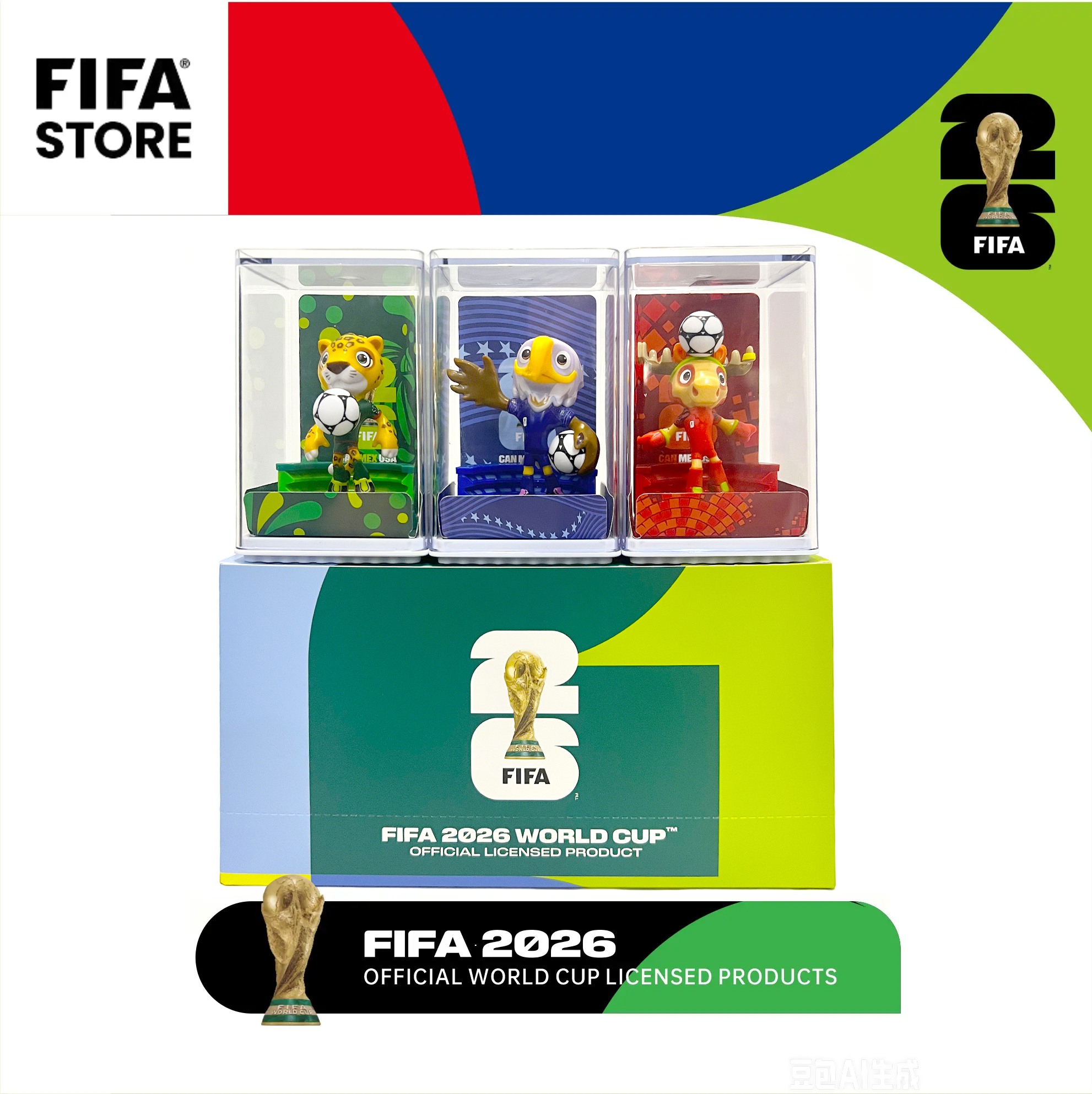 FIFA ได้รับอนุญาตอย่างเป็นทางการ 2026 World Cup Mascot 3D รูปชุดพรีเมี่ยมพัดลมของที่ระลึก Limited Edition 6cmQCA One Piece รูปแจกันและตกแต่งบ้าน Hello Ktty ประเทศไทย