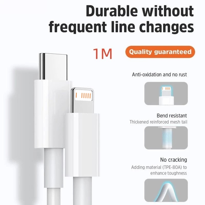 สายชาร์จไอโฟน iOS แพ็ค 10/15 เส้น ชาร์จเร็ว ทนทาน ยาว 1 เมตร สําหรับสํารองที่บ้าน/ออฟฟิศ
