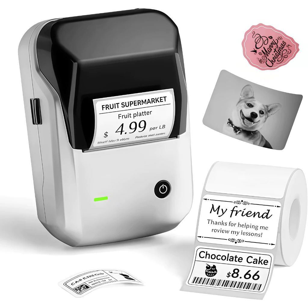เครื่องปริ้นฉลากความร้อนบลูทูธ Niimbot B1 | เครื่องพิมพ์ฉลากพกพาไร้สาย 203dpi พิมพ์ฉลากสติกเกอร์ไร้ห