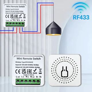 รีเลย์สวิตช์ RF433 Mini รับส่งสัญญาณระยะไกล 16A สําหรับบ้านอัจฉริยะ