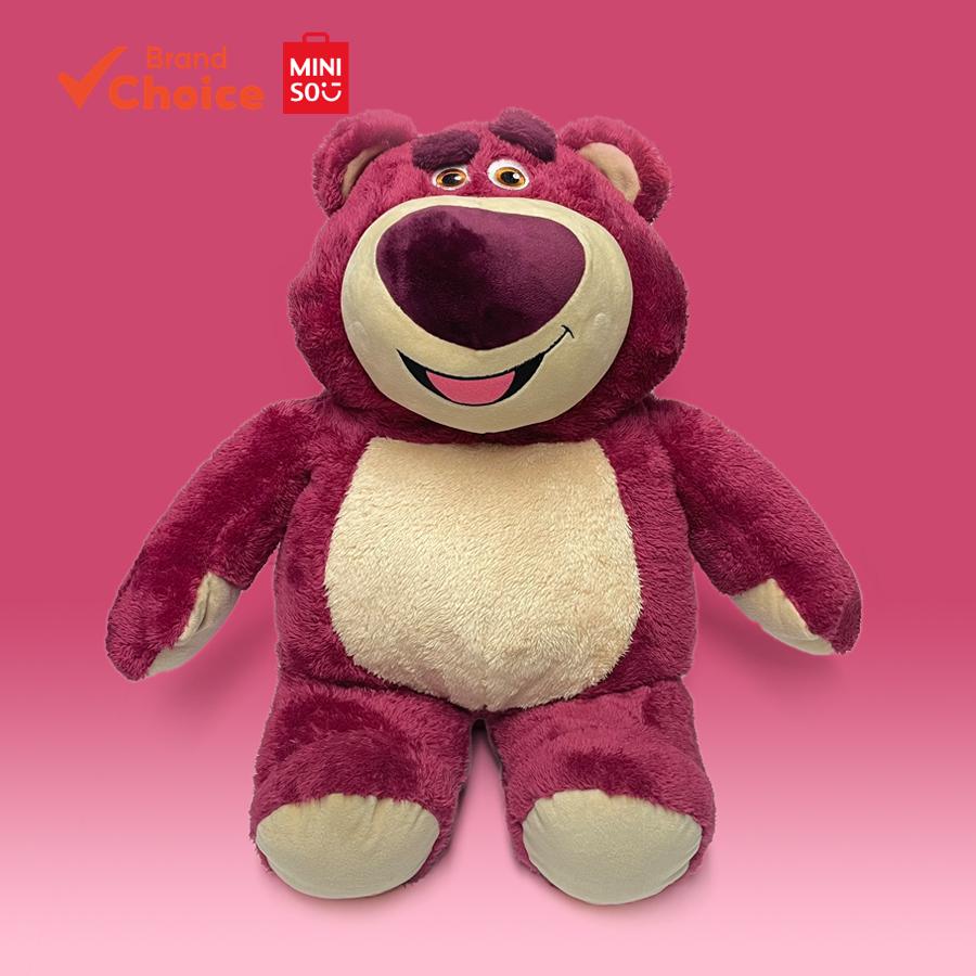 MINISO Lotso ซีรีส์ - ตุ๊กตาผ้านุ่มนิ่ม ขนาดกลาง นั่งสบาย ของขวัญ ขนาด 30 ซม. × 42 ซม.