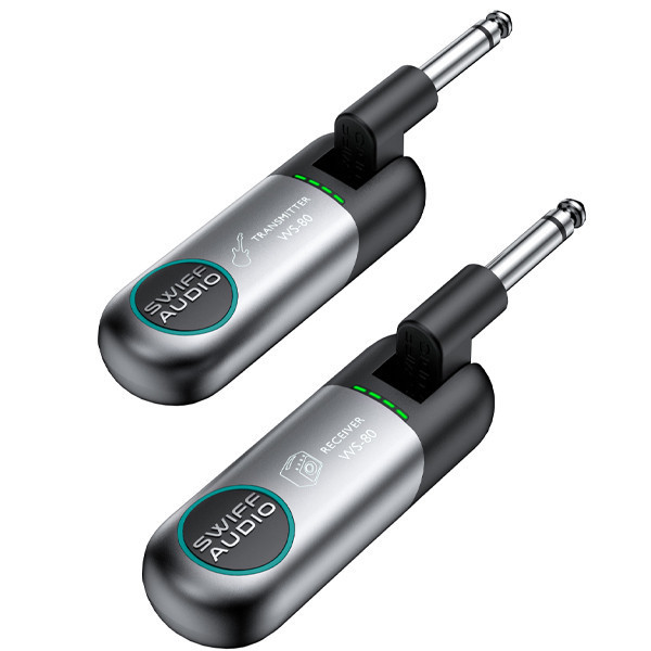 SWIFF ระบบกีตาร์ไร้สาย UHF เครื่องรับส่งสัญญาณดิจิตอลชุดชาร์จ WS รุ่น 80 สําหรับจูนเนอร์เบส Capo อุปกรณ์เสริม