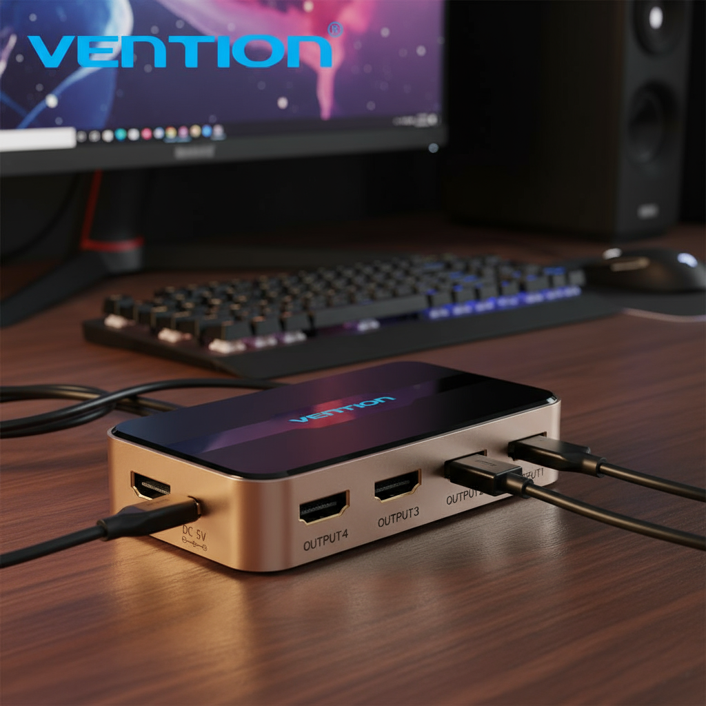 Vention HDMI Converter 4K Splitter 1 Input 4 Output