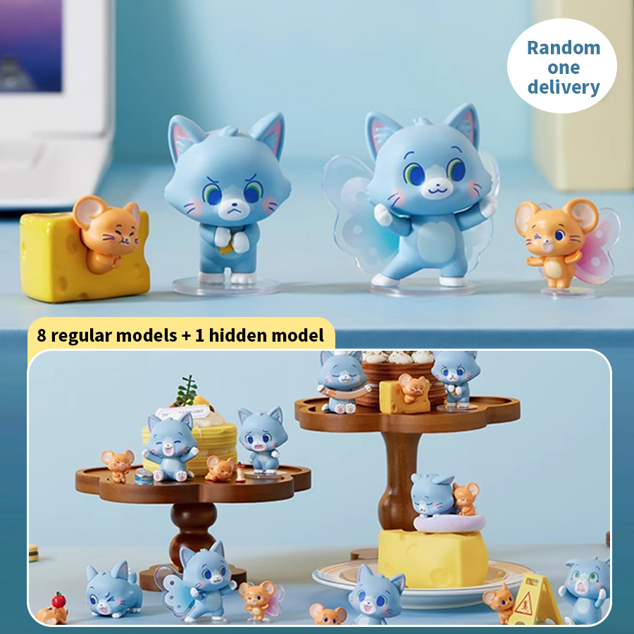 MINISO ชุดฟิกเกอร์ Tom and Jerry "Gokko Frenemies" สุดเก๋ - กล่องสุ่มขนาด 7 ซม. × 7 ซม. × 10 ซม. (จัดส่งแบบสุ่ม)