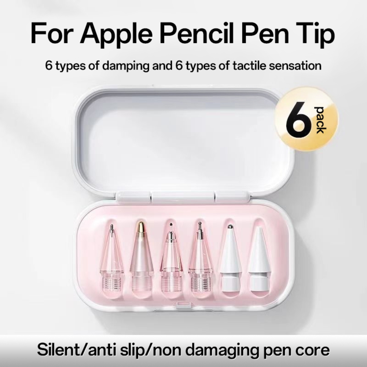 เหมาะสําหรับ Apple Pencil รุ่นใหม่ หัวปากกาแบบเข็มไม่ทําให้กระดาษเป็นรอย สําหรับเขียนหรือวาดภาพ Pencil Pro/Gen2/Gen1 สามารถเปลี่ยนหัวปากกาได้ เซ็ตหัวปากกาเปลี่ยนได้