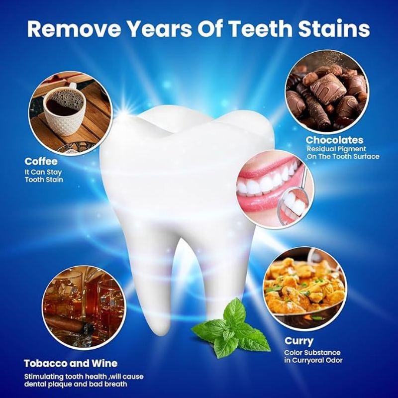 แผ่นฟอกฟันขาวเจล 3D สีขาว 7 ชิ้น (14 ชิ้น) เพื่อสุขอนามัยช่องปาก - รูปที่ 3