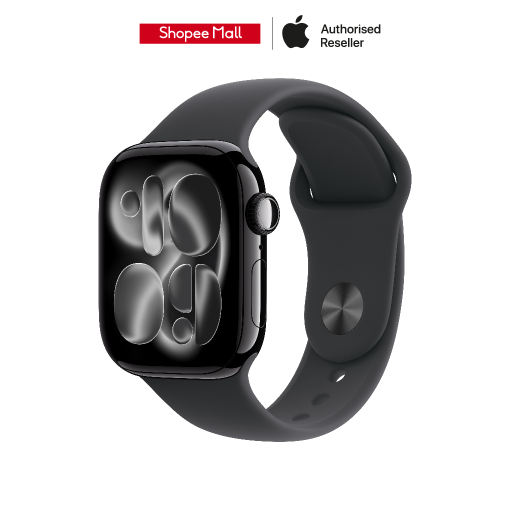 Apple Watch Series 11 GPS + Cellular Jet Black Aluminium Case with Black Sport Band