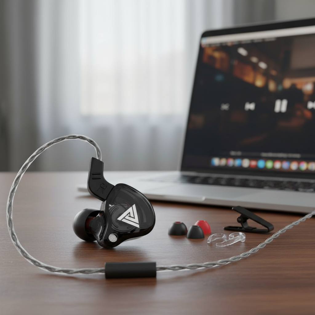 หูฟังกีฬา QKZ AK6-X หูฟังอินเอียร์ไดนามิก คุณภาพสูง น้ําหนักเบา พร้อมไมโครโฟน เบสอัปเกรด 2 ชิ้น