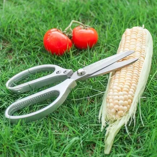 กรรไกรทำครัว SK5 🔪 อเนกประสงค์ | คมทนทาน ตัดอาหารได้ทุกชนิด | ใบหนา สีเงิน พร้อมแพ็คเกจ