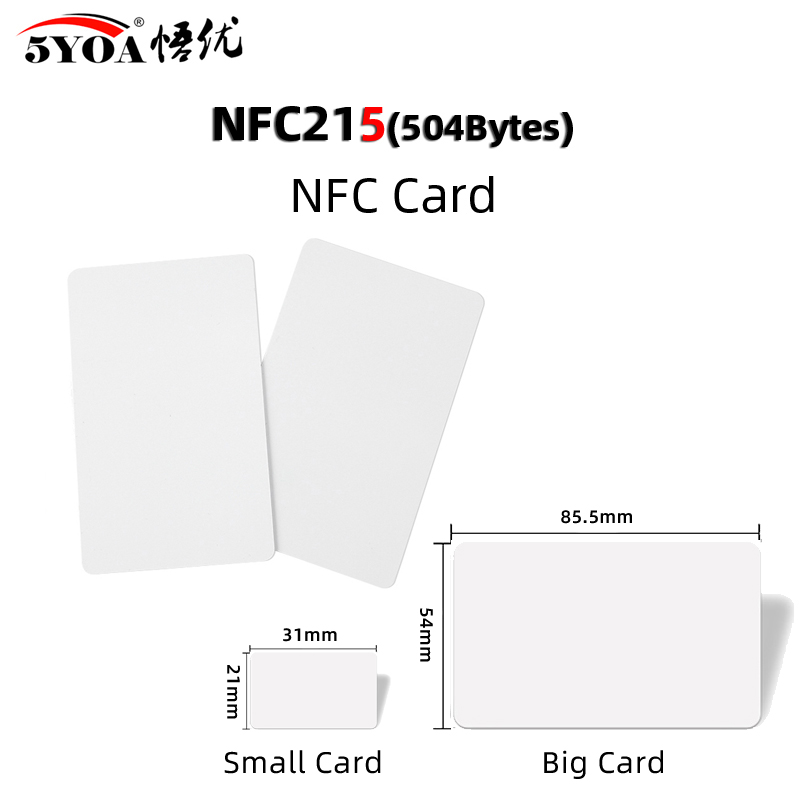 การ์ด NFC Ntag215 215 504ไบต์ 13.56เมกะเฮิรตซ์