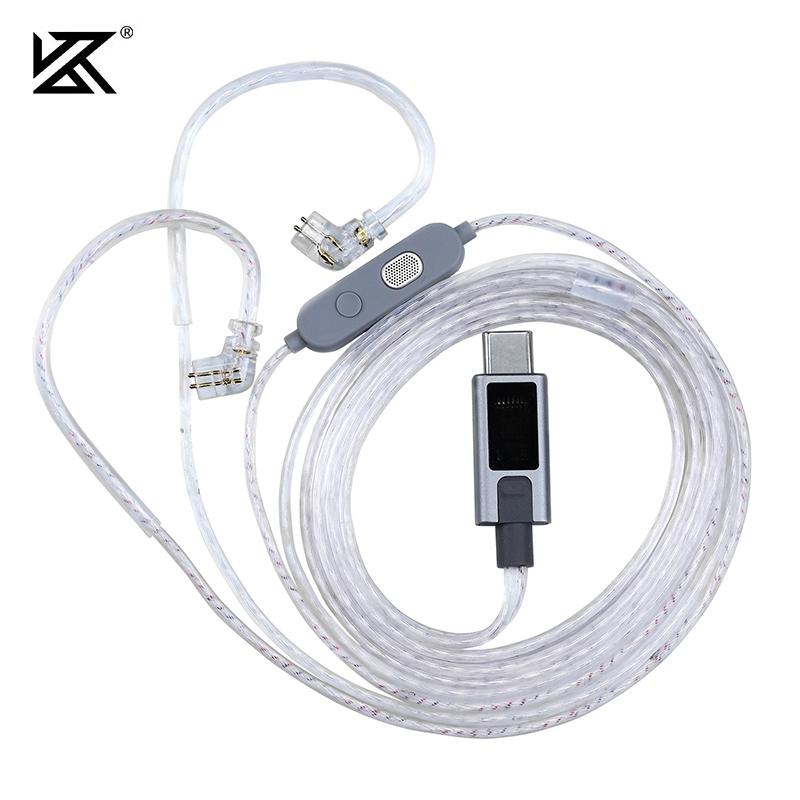 สายอัพเกรดเสียง KZ M2 Silver-Plated พร้อมไมโครโฟนคู่ (Type-C / 3.5 มม.)