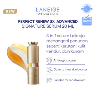 LANEIGE Perfect Renew 3X Signature Serum Advanced 20 mL (Mini Size) - 3-in-1 Serum Anti Aging, Mencegah Penuaan Dini, Menyamarkan Kerutan & Garis Halus