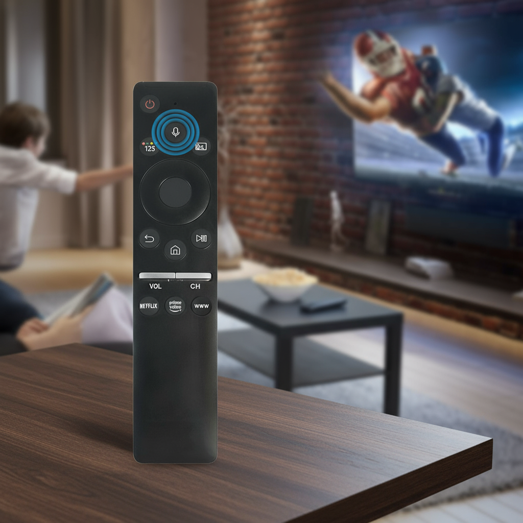 รีโมทเสียงเปลี่ยนสําหรับ Samsung สมาร์ททีวี QLED UHD Frame Curved 4K 8K Q60 Q70 Q80 Q90 8 Series 9 S