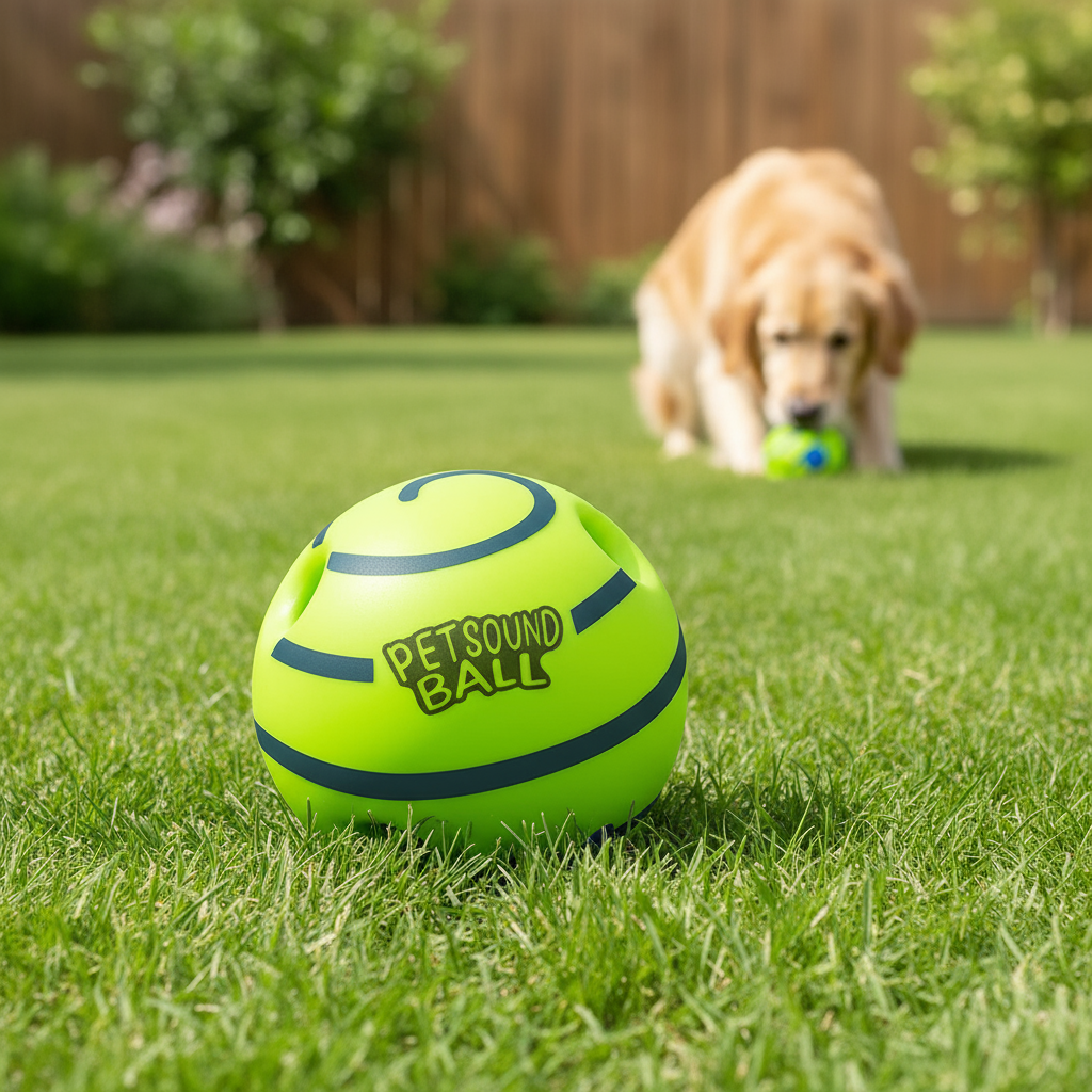 ของเล่นลูกบอลแบบโต้ตอบ Wobble Wag Giggle สําหรับสัตว์เลี้ยงขนาดเล็กและขนาดกลาง ทนทาน ไม่ต้องใช้แบตเต