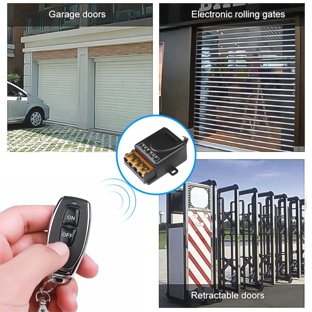 เครื่องส่งสัญญาณขนาดเล็ก สวิตช์ไร้สายอเนกประสงค์ รีเลย์รับสัญญาณ 1CH โมดูลสวิตช์รีโมทไร้สายความถี่ 433Mhz สําหรับบ้าน - รูปที่ 5