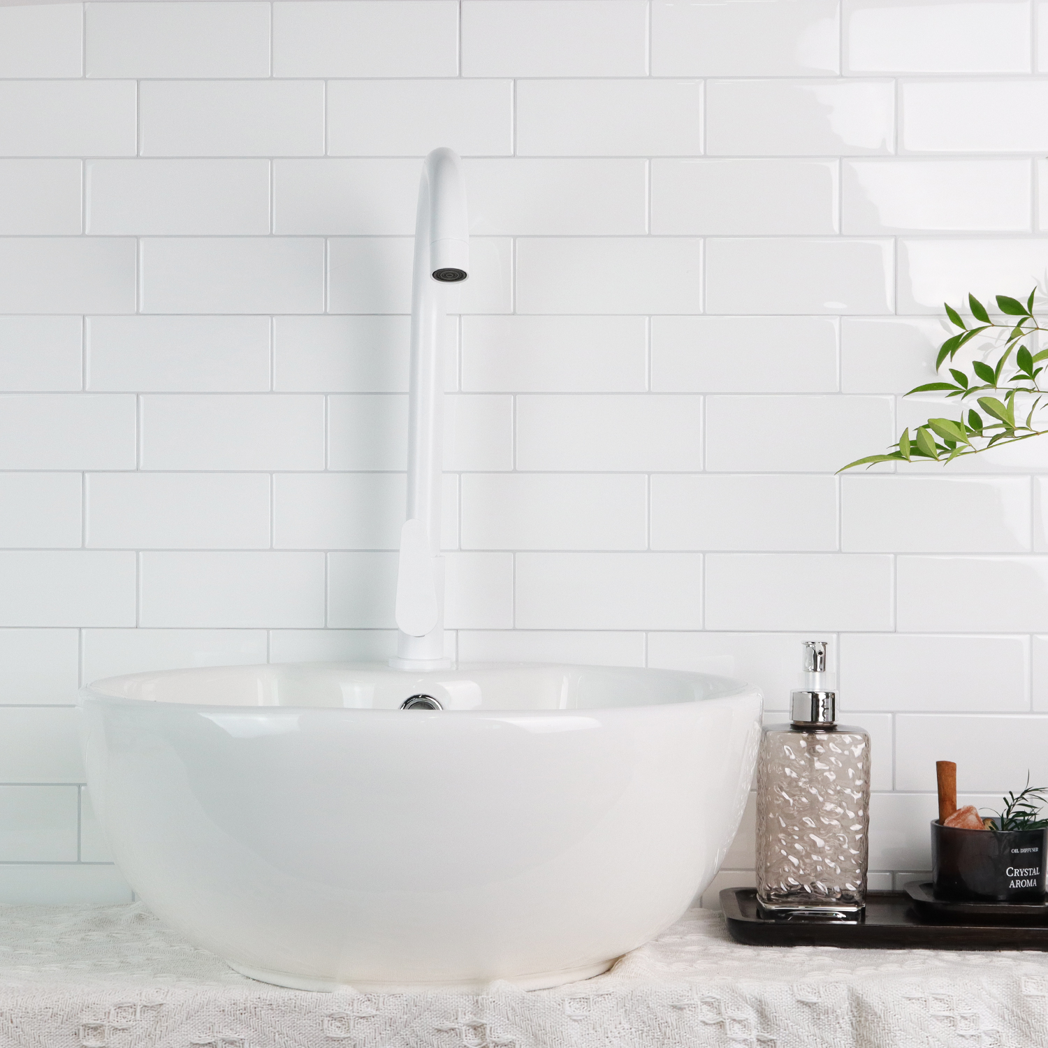 สติ๊กเกอร์ติดผนังกระเบื้อง Subway Tile ติดตั้งง่าย กันน้ําระดับกันน้ํา กันคราบเปื้อน สําหรับตกแต่งห้