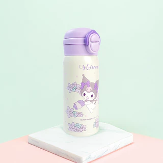 Hello Kitty & Kuromi กระติกน้ําสูญญากาศสแตนเลสแบบดื่มคู่ 360 มล. ขวดน้ําหุ้มฉนวนที่ทนทาน