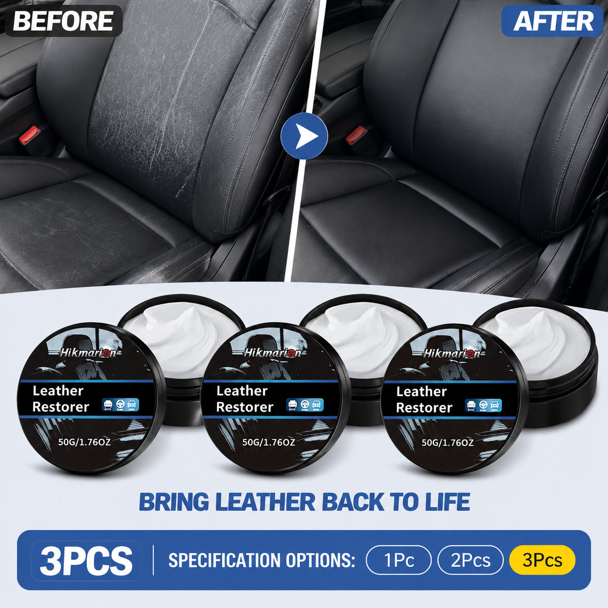 Auto Leather Care Balm Glycerin Stain Shield สําหรับที่นั่ง Dashboard ภายใน Care