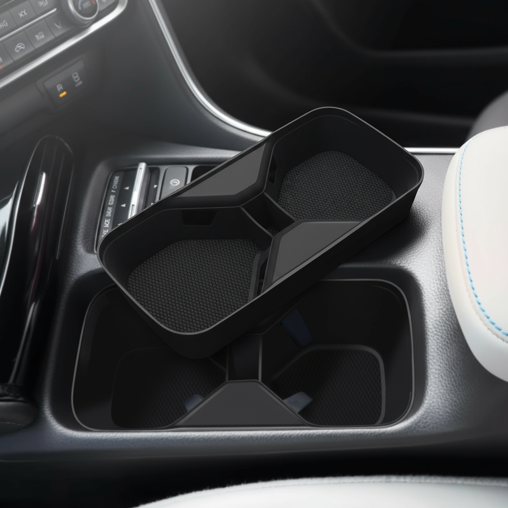 อุปกรณ์เสริมภายในรถยนต์ Honda Vezel HR-V HRV 2021-2025 ซิลิโคนฝาครอบที่วางแก้วคอนโซลกลาง