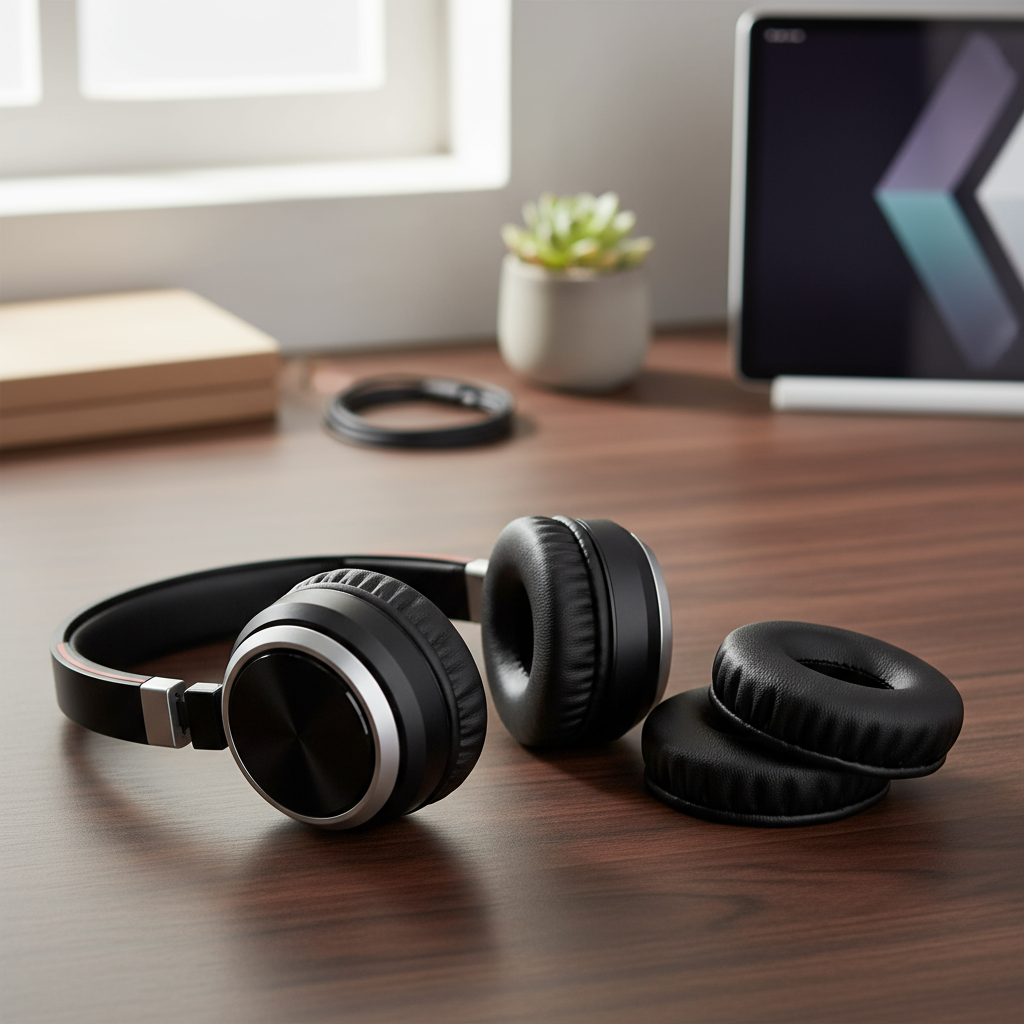 แผ่นรองหูฟังสํารองโฟมสําหรับหูฟัง Jabra Evolve 20 30 40 65