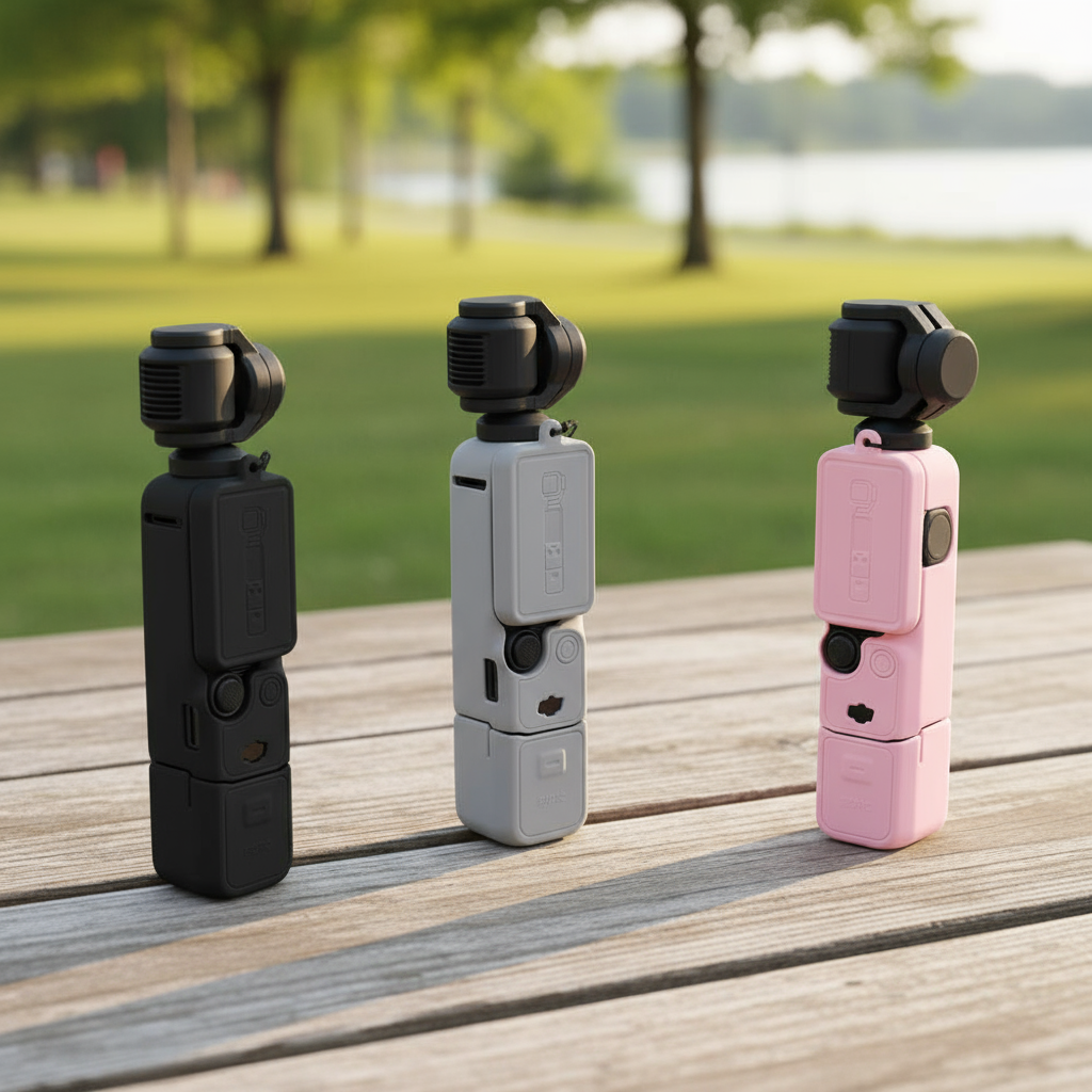 ปลอกซิลิโคนป้องกันสําหรับกล้อง DJI Osmo Pocket 3 กันรอยขีดข่วนพร้อมฝาครอบเลนส์กันกระแทก