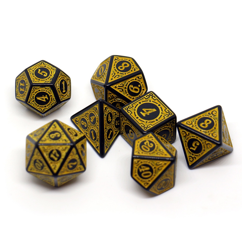 ชุดลูกเต๋า DND แบบคลาสสิก ลูกเต๋าสําหรับเกมโต๊ะโพลียีฮีดรอน สําหรับ Dungeons and Dragons การเล่นบทบาท TRPG ราคา ถูกที่สุด ดีลบีเคเค แกลเลอรีภาพที่ 5