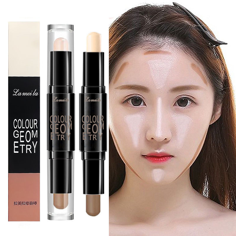 แท่งคอนทัวร์สองหัว: เงาจมูก ไฮไลท์ & คอนซีลเลอร์ ไฮไลท์เงาจมูกสําหรับเมคอัพ 3D V-Face