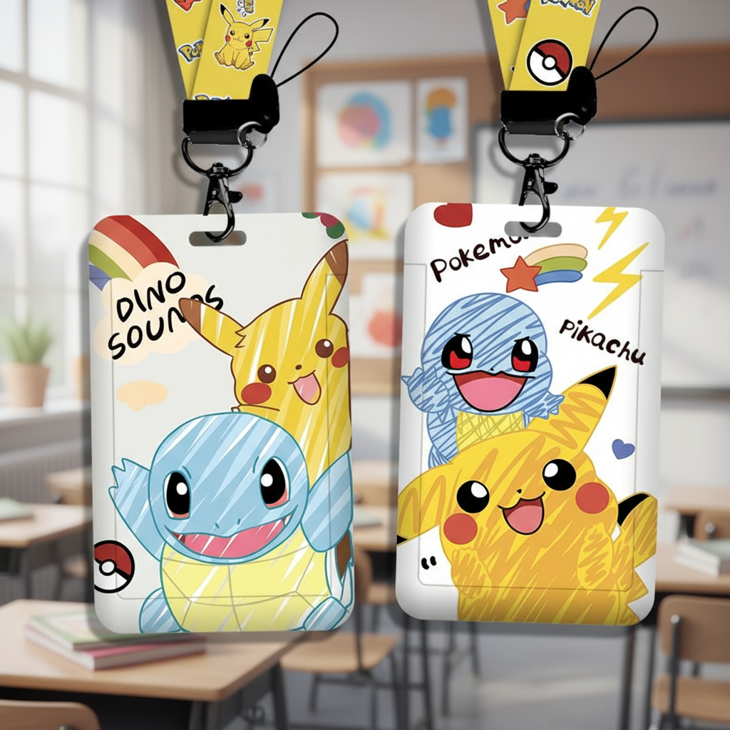 ที่ใส่โฟโต้การ์ดพร้อมสายคล้องคอ, ซองใส่บัตรนักเรียน, ที่ใส่บัตรชื่อปิกาจู, ซองใส่รูป, ที่ใส่โฟโต้การ