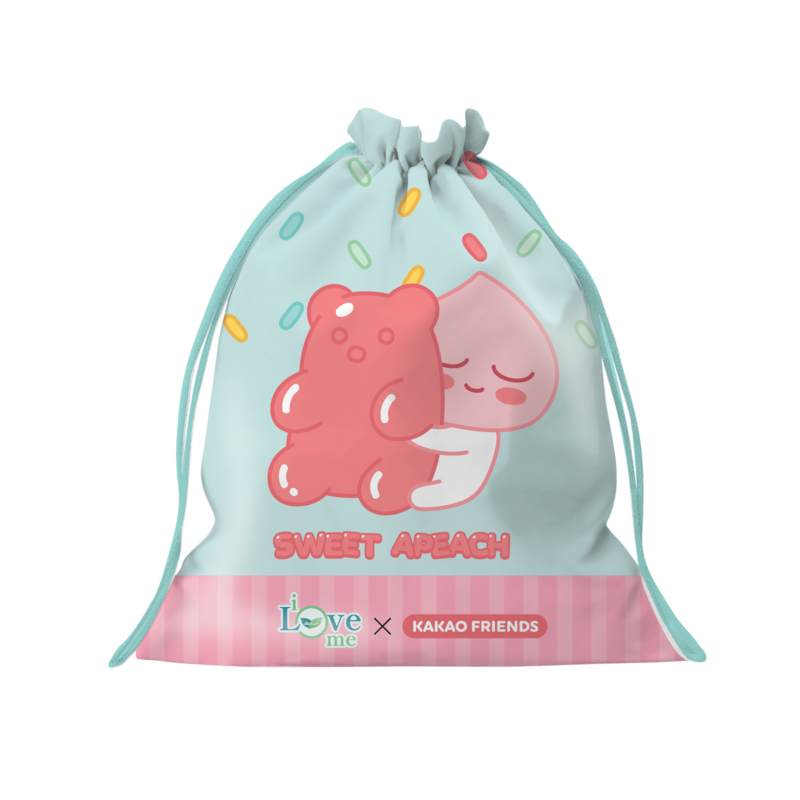 [Gift] Laurier x Apeach String Bag (Premium) กระเป๋าหูรูดลอรีเอะxเอพีช (สินค้าสมนาคุณงดจำหน่าย)