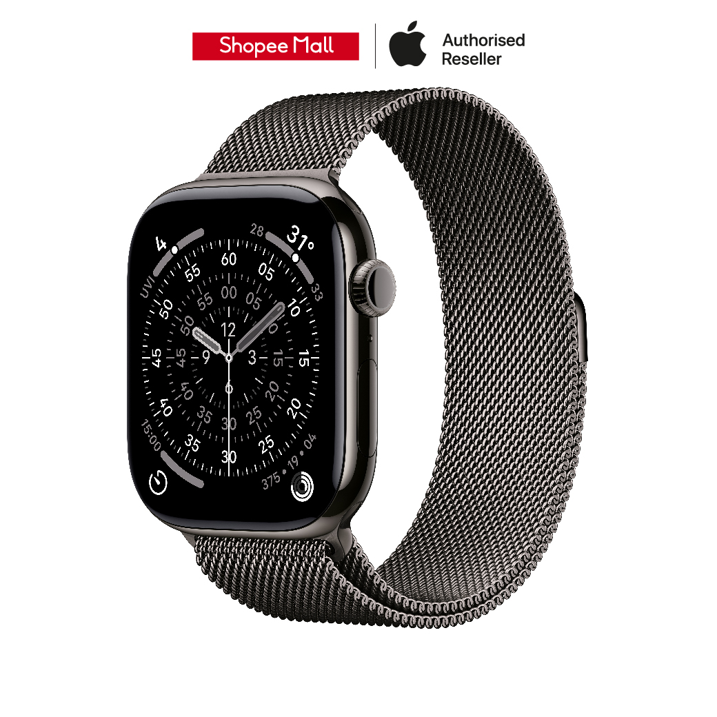 Apple Watch Series 11 GPS + Cellular 46mm Slate Titanium Case with Slate Milanese Loop