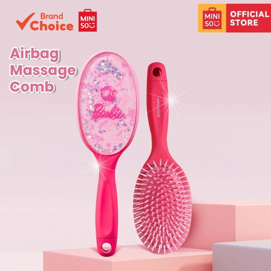 MINISO ชุดบาร์บี้ - หวีเบาะทรายดูดอากาศนวดพร้อมด้ามจับตามหลักสรีรศาสตร์ & ดีไซน์