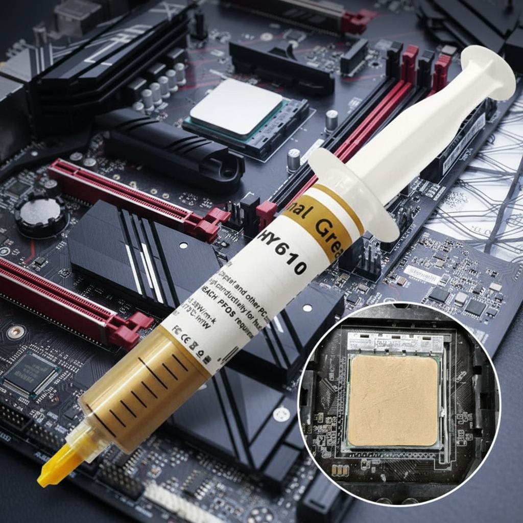 เข็มฉีดยาซิลิโคนระบายความร้อน CPU HY610 ทอง 30g HY883