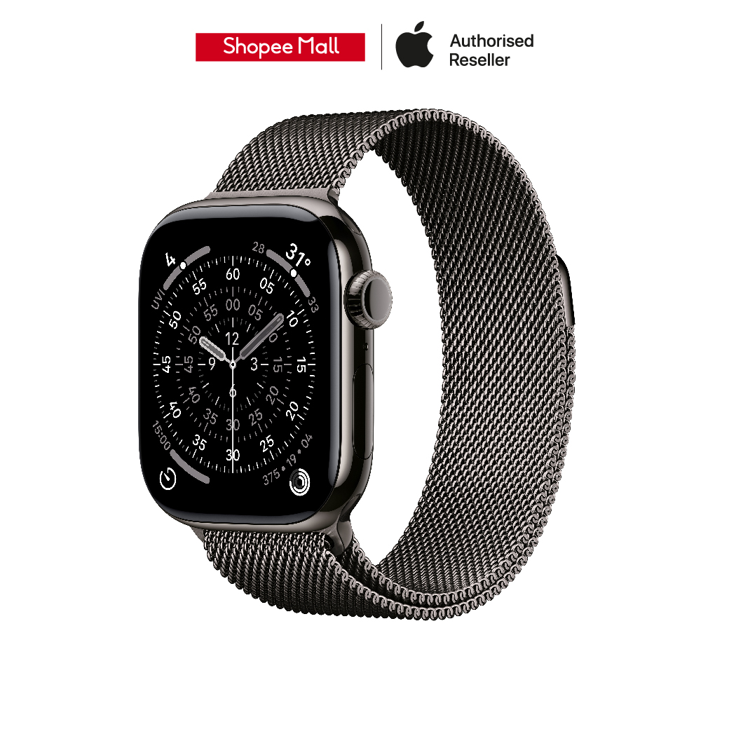 Apple Watch Series 11 GPS + Cellular 42mm Slate Titanium Case with Slate Milanese Loop