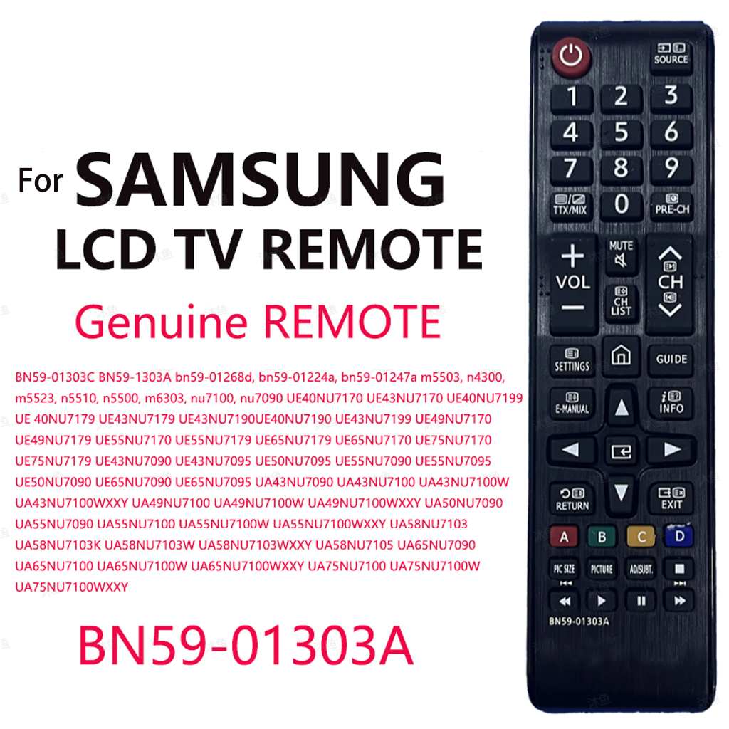 รีโมททีวี samsung BN59-01268D รีโมททีวีสําหรับ Samsung LCD สมาร์ททีวี samsung รีโมททีวี