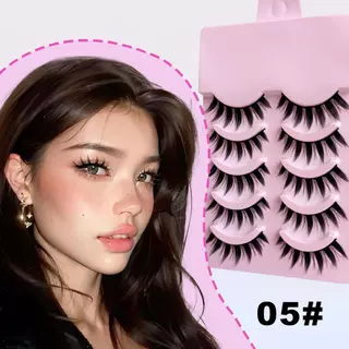 ขนตาปลอม 3D Big Devil 5 คู่ - Spky Manga Style C-Curl, Wispy Dramamatic Volume Faux Mink, ชุดขนตานางฟ้าที่สะดวกสบายสําหรับคอสเพลย์ & Daily Glam
