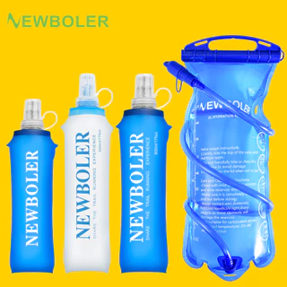 Newboler กระติกน้ํานุ่มพับได้ Bpa-Free 250Ml 500Ml Hydration Pack สําหรับเดินป่าขี่จักรยาน