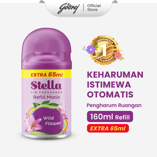 Stella Refill Matic Wild Flower 160ml + 65ml - Refill Pengharum Ruangan Otomatis