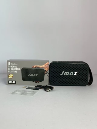 JMAX ลำโพงบลูทูธ รุ่น JM-1E ไร้สาย TWS (เชื่อมต่อ 2 ตัว) พร้อมสายหิ้ว