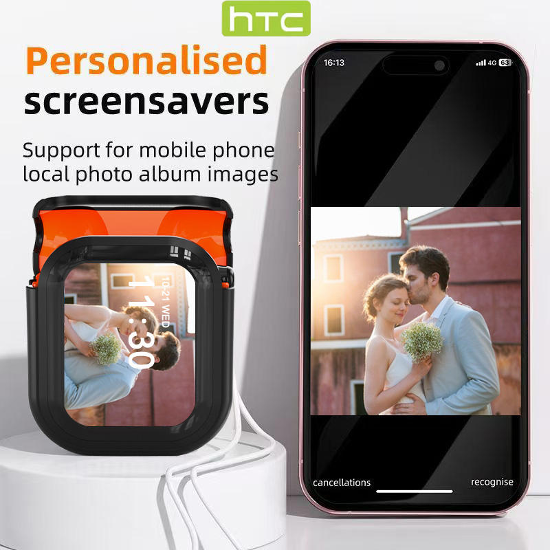 HTC NE20 หูฟังไร้สาย AI Language Translator สมาร์ทหน้าจอ LED Noise Cancelling หูฟัง TWS ไฮไฟสเตอริโอ