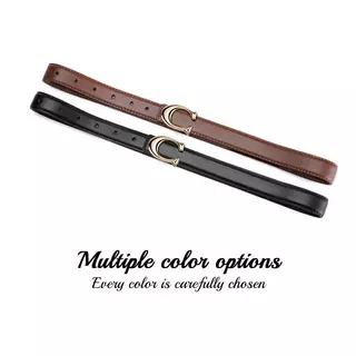Womens Elegant Slim Minimalist Alloy Buckle Belt อินเทรนด์ Chic อเนกประสงค์สําหรับชุดเดรสกางเกงยีนส์สวมใส่ทุกวัน