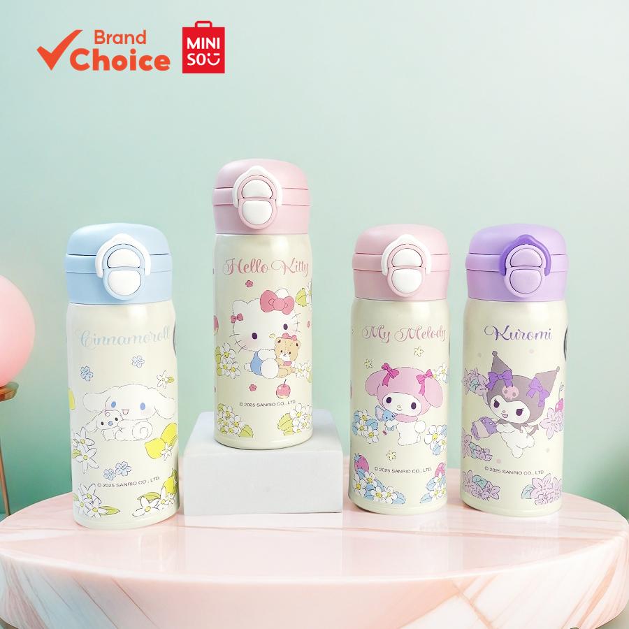 Hello Kitty & Kuromi กระติกน้ําสูญญากาศสแตนเลสแบบดื่มคู่ 360 มล. ขวดน้ําหุ้มฉนวนที่ทนทาน