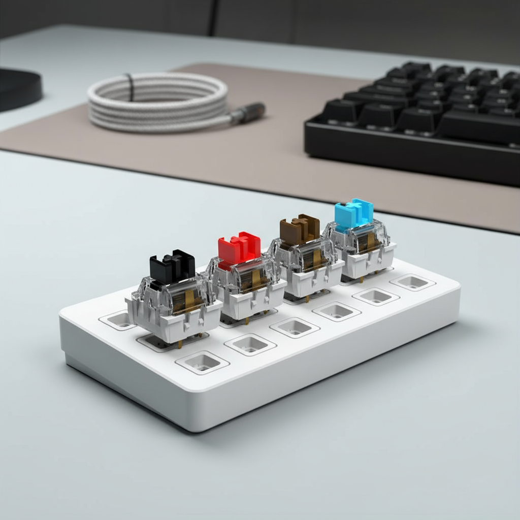 110pcs 3Pin Mechanical Keyboard Switches การพิมพ์ประสบการณ์ Saviour Linear Tactile เงียบ Clicky ที่กําหนดเองสวิทช์สําหรับเล่นเกม Performance Booster