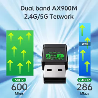 ดองเกิล USB WIFI สําหรับเดสก์ท็อป อะแดปเตอร์ WiFi ไร้สายบลูทูธ 600Mbps, ตัวรับสัญญาณ WiFi BT แบบ USB, ความถี่คู่, เชื่อมต่ออินเทอร์เน็ตความเร็วสูง, รองรับโน้ตบุ๊กและเดสก์ท็อปที่ใช้ Windows 10/11, เสียบแล้วใช้งานได้เลย พร้อมไดร์เวอร์ในตัว