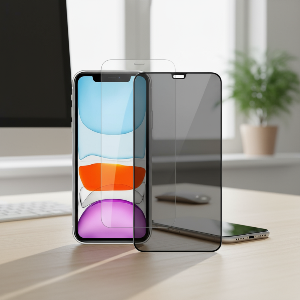 กระจกนิรภัยป้องกันความเป็นส่วนตัว Ultra HD 9H สําหรับ iPhone 16 15 14 13 12 11Pro Max XR XS Plus