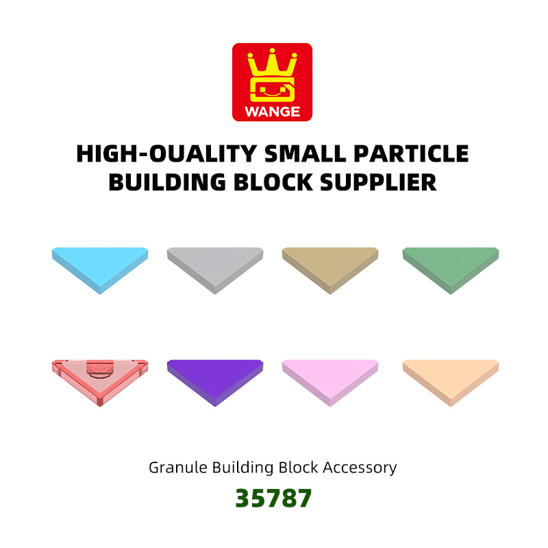 Wange 35787 กระเบื้องดัดแปลง 2x2 รูรับแสงสามเหลี่ยม 400 ชิ้น MOC บล็อกตัวต่อส่วนประกอบอิฐที่เข้ากันไ
