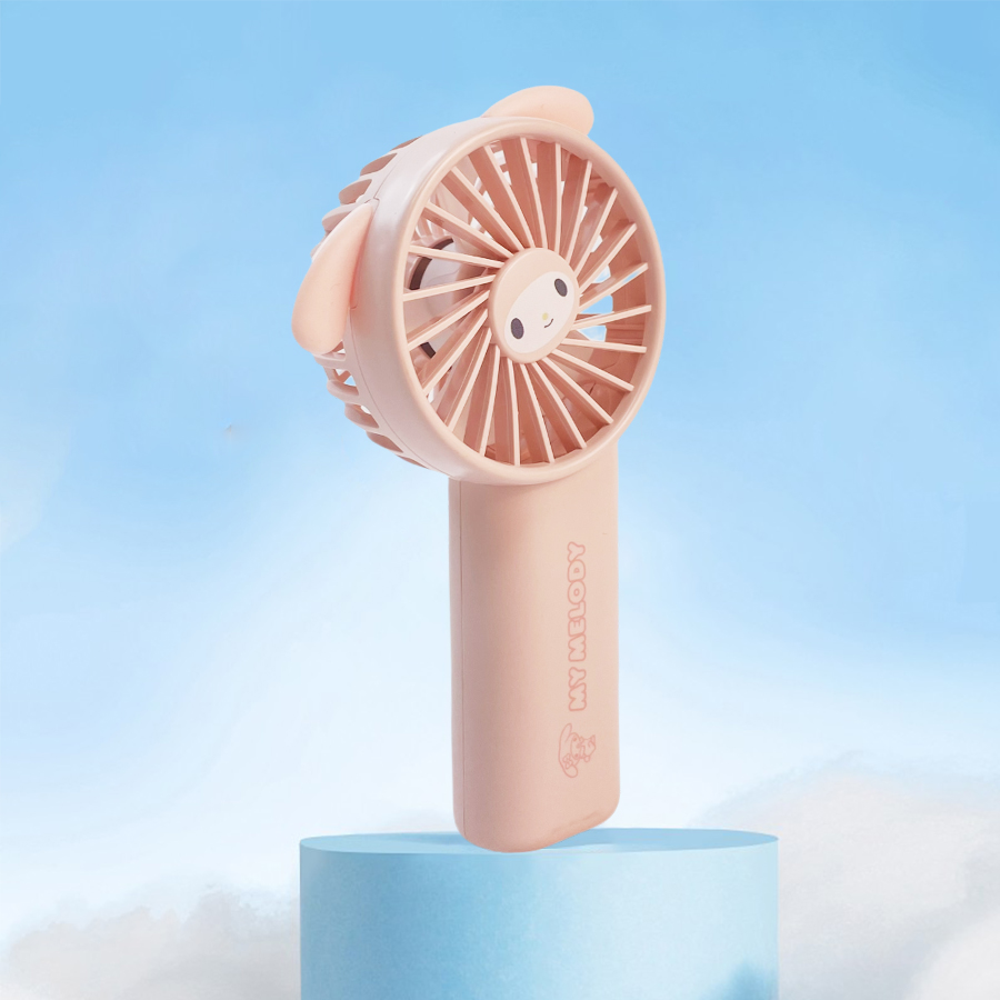 MINISO  พัดลมมือถือ Sanrio ซีรีส์สุดน่ารัก 1800mAh พัดลมขนาดเล็กพกพาธีมมายเมโลดี้ ราคา ถูกที่สุด ดีลบีเคเค แกลเลอรีภาพที่ 2