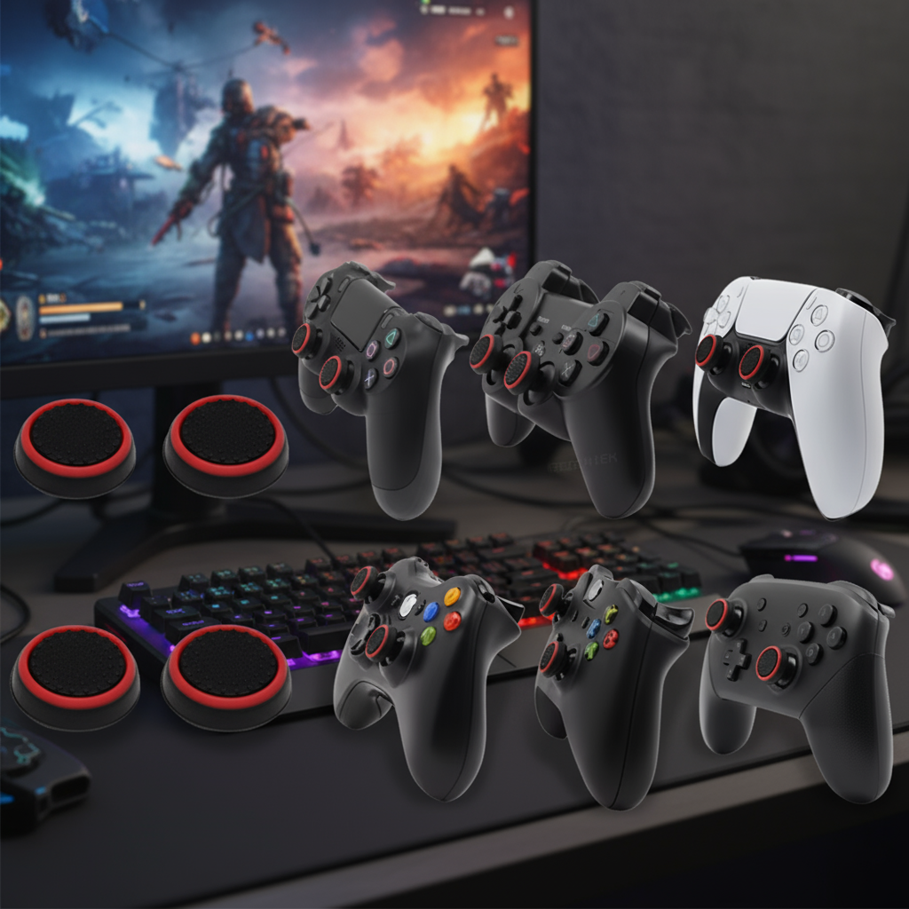4 ชิ้น ฝาครอบปุ่มก้ามปูโครงกระดูก สําหรับจอย Xbox One/PS5/PS3/PS4/Switch Pro ทําจากซิลิโคนสําหรับแท่งอนาล็อก
