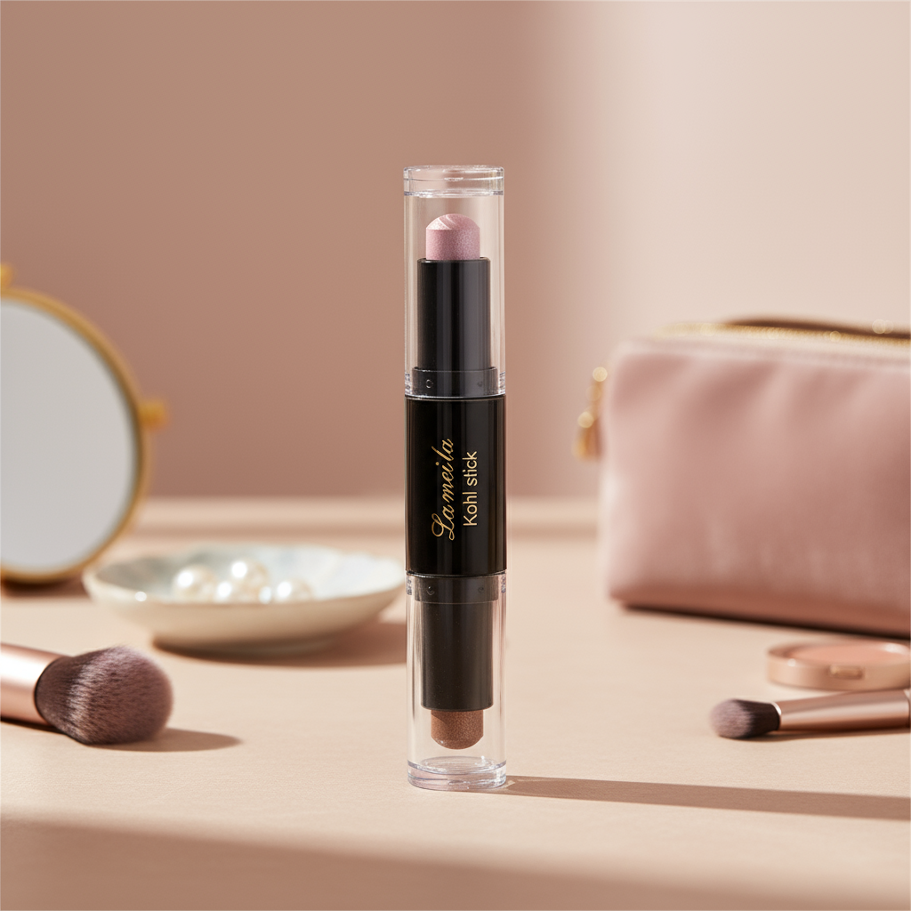 แท่งคอนทัวร์ 2-in-1 สําหรับผู้หญิง - ไฮไลท์และคอนทัวร์จมูก 3D แบบสองหัว