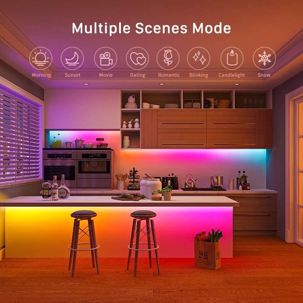 ไฟเส้นตกแต่งห้อง LED RGB 16สี 🌈บลูทูธ 💡 ควบคุมผ่าน APP ไฟแต่งห้องเกมเมอร์ ไฟติดผนัง รูปที่ 2